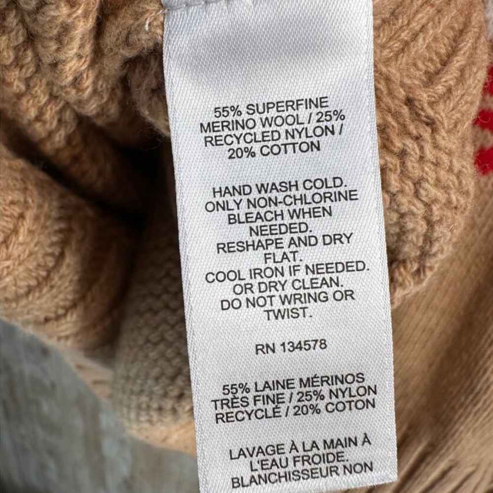 Vineyard Vines Fair Isle Mock Neck Sweater Women’s Small in Camel NEW - Picture 8 of 8